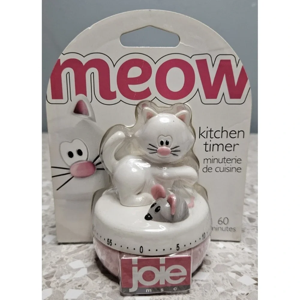 Joie Meow Kitchen Timer Cat Mouse 60 Minutes NEW SEALED